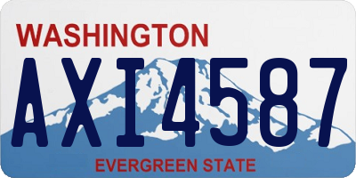 WA license plate AXI4587