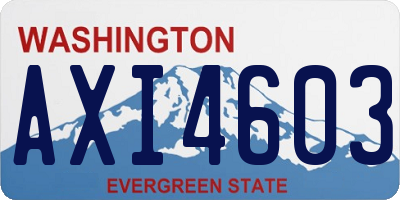 WA license plate AXI4603