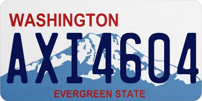 WA license plate AXI4604