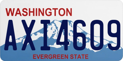 WA license plate AXI4609