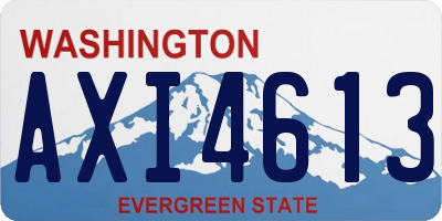 WA license plate AXI4613