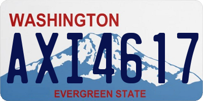 WA license plate AXI4617