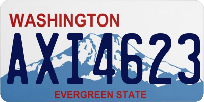 WA license plate AXI4623