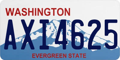 WA license plate AXI4625