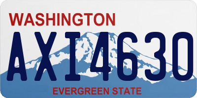 WA license plate AXI4630