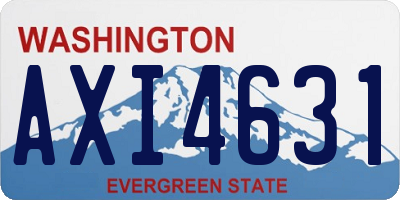 WA license plate AXI4631