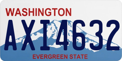 WA license plate AXI4632