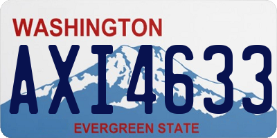 WA license plate AXI4633