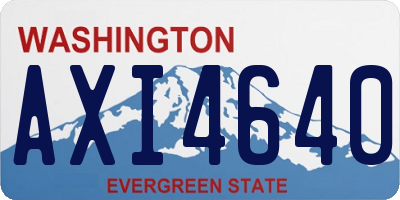 WA license plate AXI4640