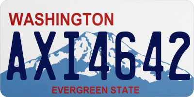 WA license plate AXI4642