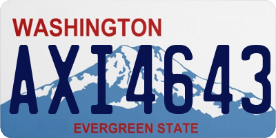 WA license plate AXI4643