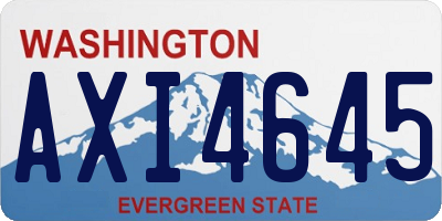 WA license plate AXI4645