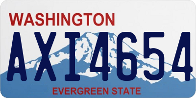 WA license plate AXI4654