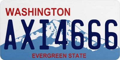 WA license plate AXI4666