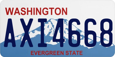 WA license plate AXI4668