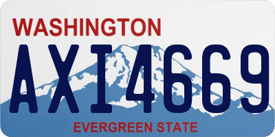 WA license plate AXI4669