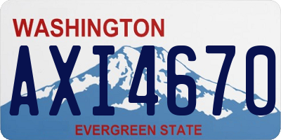 WA license plate AXI4670