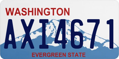 WA license plate AXI4671