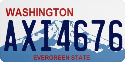 WA license plate AXI4676