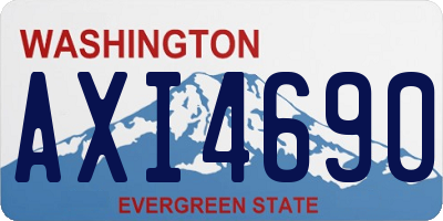 WA license plate AXI4690