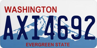 WA license plate AXI4692