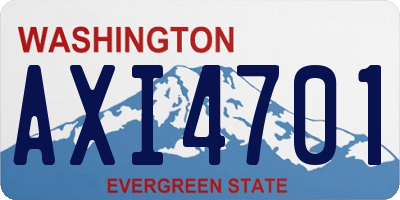 WA license plate AXI4701
