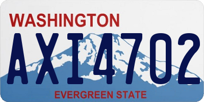 WA license plate AXI4702