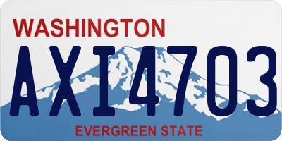 WA license plate AXI4703