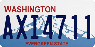 WA license plate AXI4711