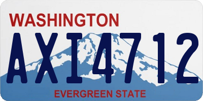 WA license plate AXI4712
