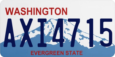 WA license plate AXI4715