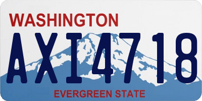 WA license plate AXI4718