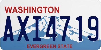 WA license plate AXI4719