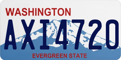 WA license plate AXI4720