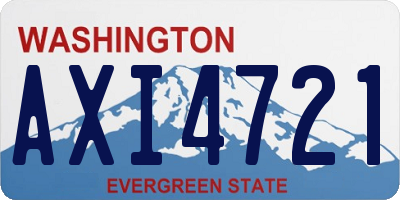 WA license plate AXI4721