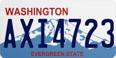 WA license plate AXI4723