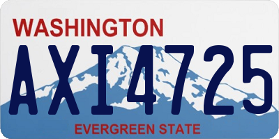 WA license plate AXI4725