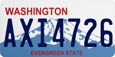 WA license plate AXI4726