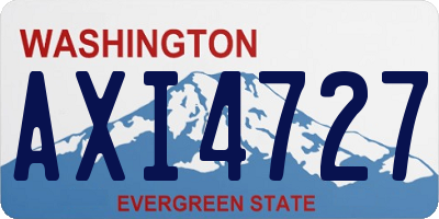 WA license plate AXI4727