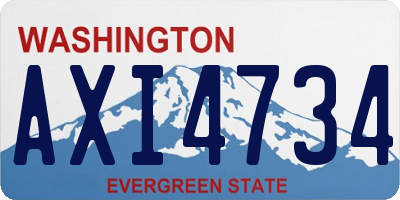 WA license plate AXI4734