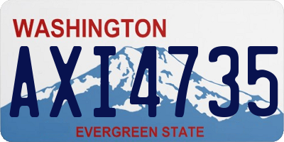 WA license plate AXI4735