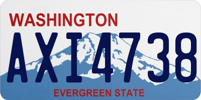 WA license plate AXI4738