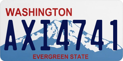 WA license plate AXI4741