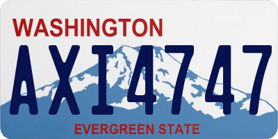 WA license plate AXI4747