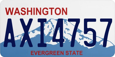 WA license plate AXI4757