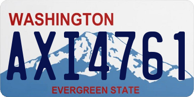 WA license plate AXI4761