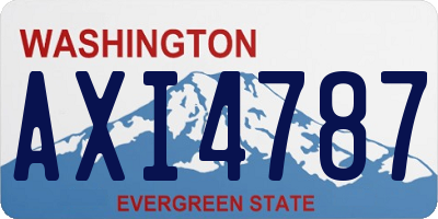 WA license plate AXI4787