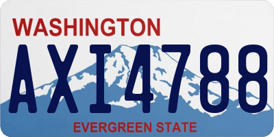 WA license plate AXI4788