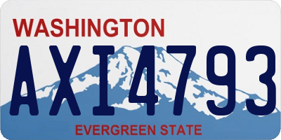 WA license plate AXI4793