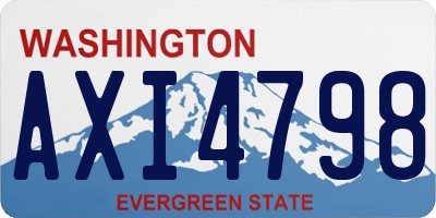 WA license plate AXI4798
